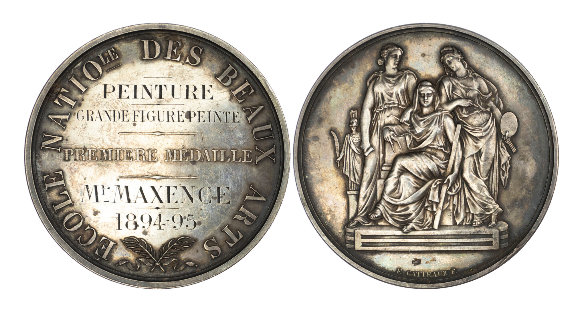 France Cole Nationale Des Beaux Arts Silver Prize Medal To