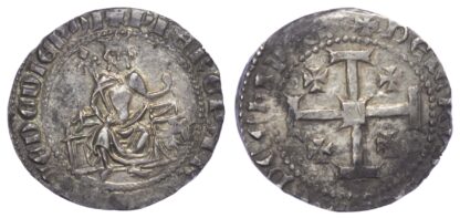 Crusaders, Cyprus, Peter II, silver Gros