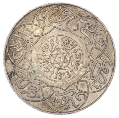 Morocco, Abdul Aziz I, Silver 1/4 Rial (2 1/2 Dirhams)