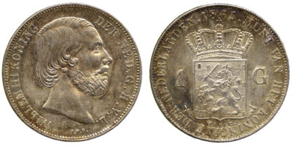 Netherlands, Willem III, Silver Gulden, 1865