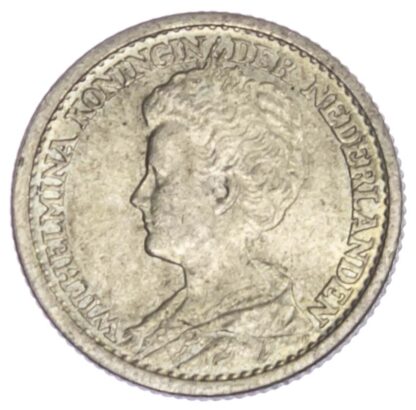 Netherlands, Wilhelmina, 25 Cents, 1913