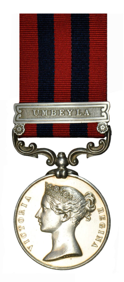 India General Service Medal, Umbeyla, to Pte. J. Brian