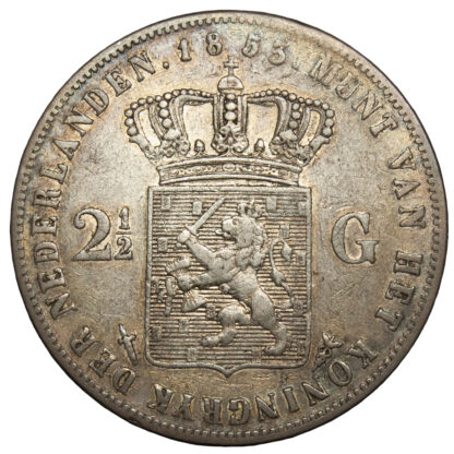 Netherlands, Willem III, Silver 2 ½-Gulden, 1853