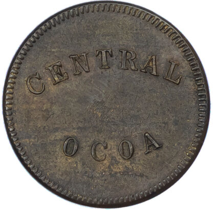 Dominican Republic, Central Ocoa, copper Token of 5 Centavos