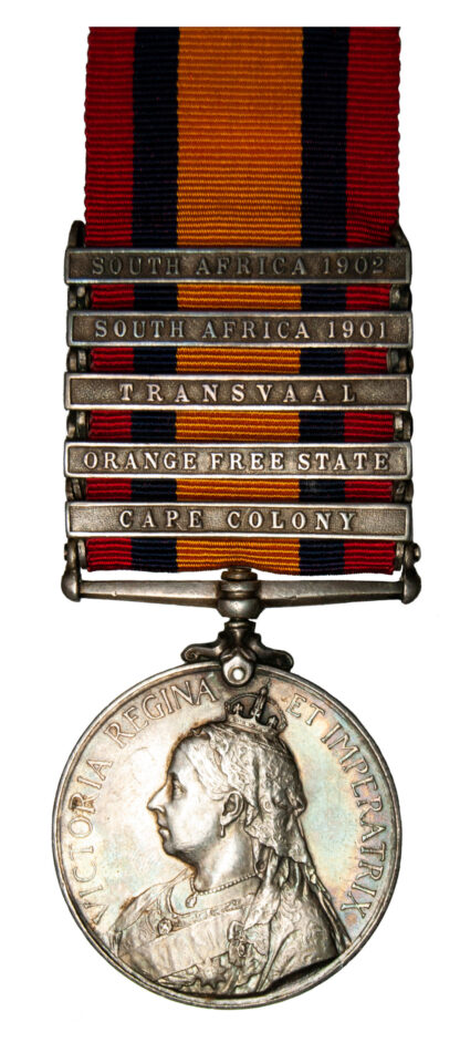 Queen’s South Africa Medal, 3rd type, 5 clasps