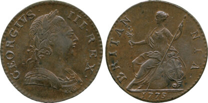 George III, Halfpenny, 1775