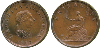 George III, Halfpenny, 1807