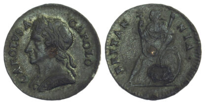 Charles II, Tin Issue Farthing, 1684