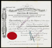 Great Britain, Engineering Share Certificate, 1918