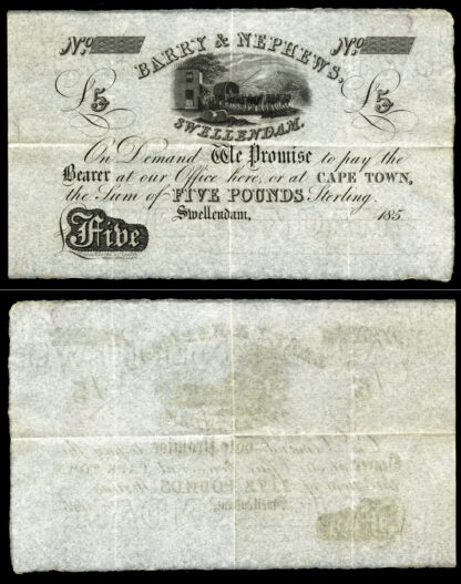 South Africa, Swellendam £5, C.1850