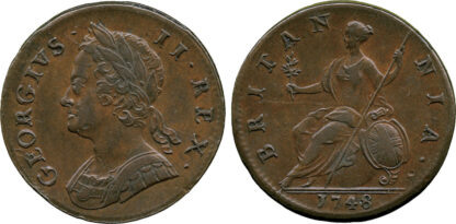 George II, Halfpenny, 1748