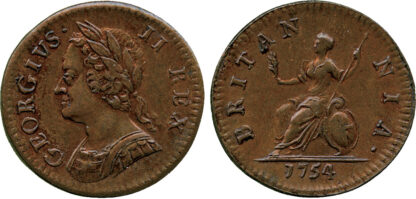 George II, Farthing, 1754