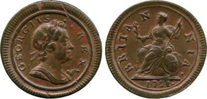 George I, Farthing, 1721