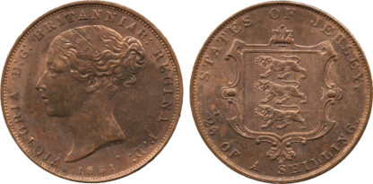 Channel Islands, Jersey, Victoria, 26th Shilling, 1851