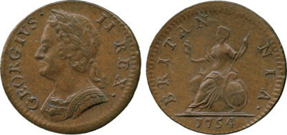 George II, Farthing, 1754