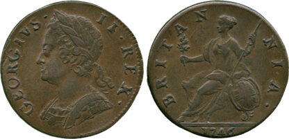 George II, Halfpenny, 1746