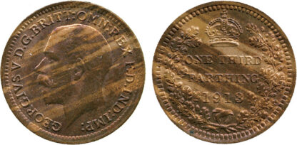 George V, Third Farthing, 1913