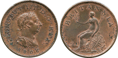 George III, Farthing, 1806