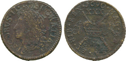 Ireland, James II, Gunmoney Halfcrown, 1690