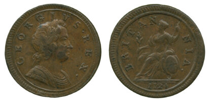 George I, copper halfpenny, 1724