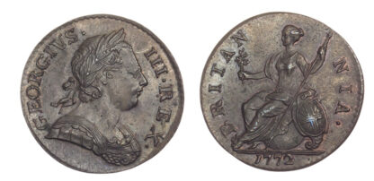 George III, Halfpenny, 1772