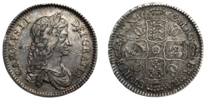 Charles II, Halfcrown, 1663