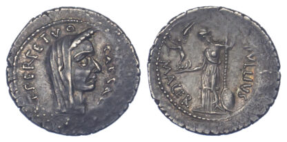 Julius Caesar, Silver Denarius, Portrait Issue