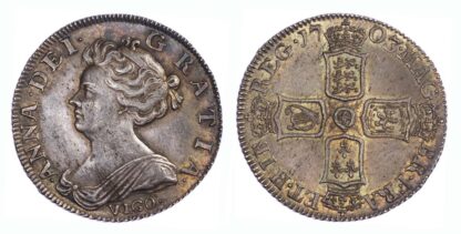 1703 Vigo Queen Anne Shilling About EF