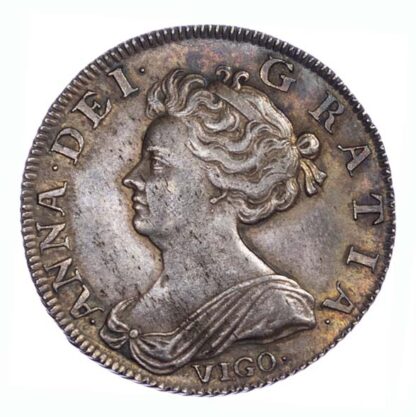 1703 Vigo Queen Anne Shilling About EF