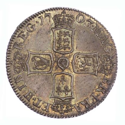 1703 Vigo Queen Anne Shilling About EF