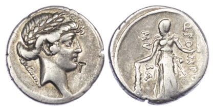 Q. Pomponius Musa, Silver Denarius