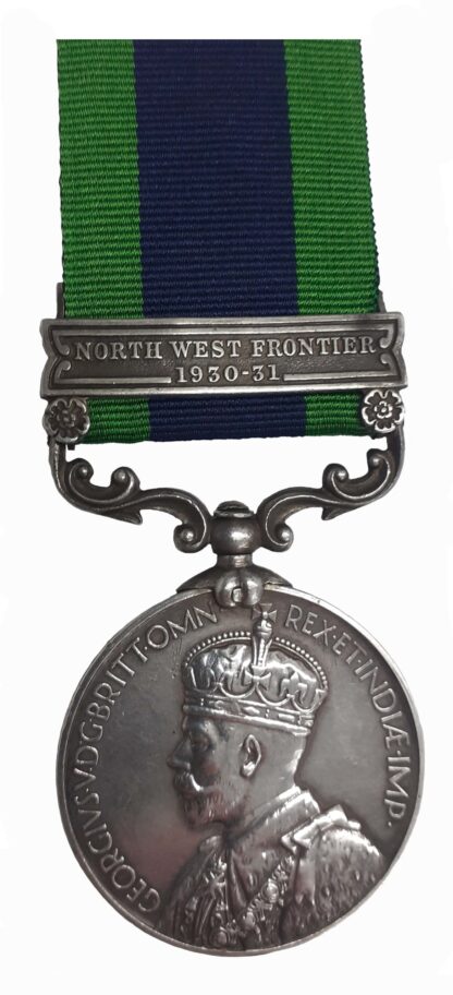 India General Service Medal 1908-35, one clasp North West Frontier 1930-31 to Sepoy Lall Khan