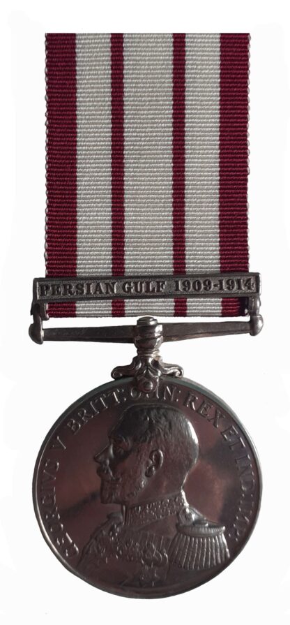 Naval General Service Medal 1909-62, GVR, Casualty Medal with the clasp, Persian Gulf 190-1914 to Stoker 1st Class E.A. Austen