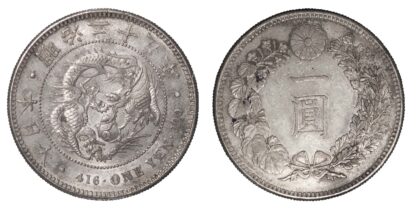 JAPAN, SILVER YEN, MEIJI, YEAR 25, 1892