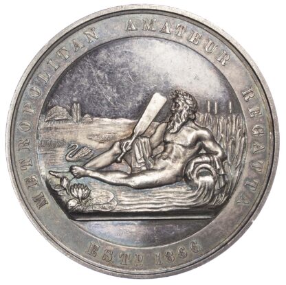 Rowing prize medal, Metropolitan Amateur Regatta silver medal 1905