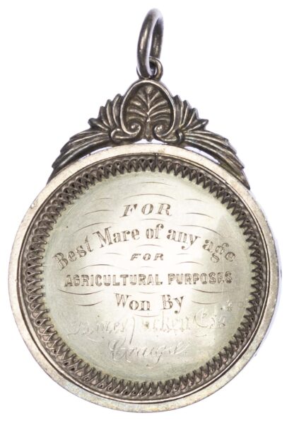 Agricultural prize medal, New Cumnock Farmers Association Silver medal 1879