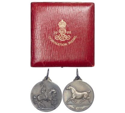 Agricultural prize medal, Hackney Horse Society silver cased medal 1904