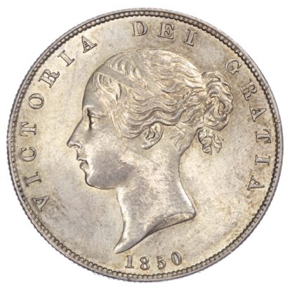 1850 Victoria Young Head Halfcrown