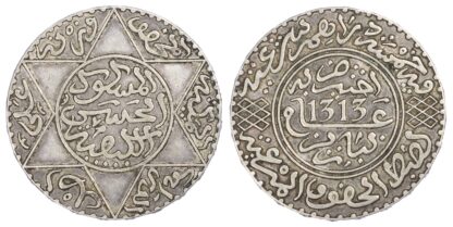 Morocco, Abdul Aziz I (AH 1311-1326/ AD 1894-1908), Silver 5 Dirham, AH1313 P