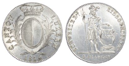 Switzerland, Canton of Luzern, silver 4 Franken, 1814