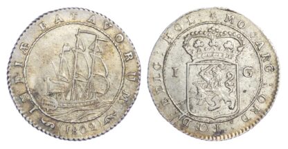 Netherlands, Dutch East Indies, Batavian Republic, silver Gulden, 1802