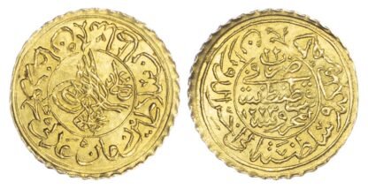 Ottoman Empire, Mahmud II (AH 1223-55 / 1808-39 AD), gold ¼ New Adli Altin