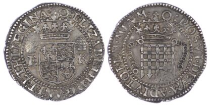 Elizabeth I (1558-1603), One Testern, ‘Portcullis Money’