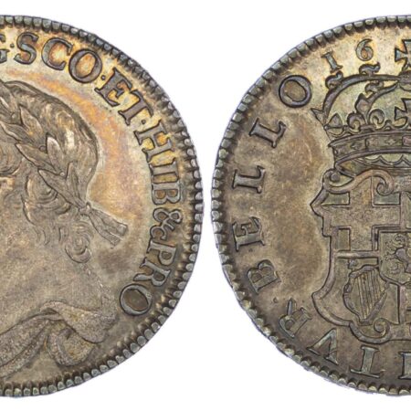 1658 Cromwell Halfcrown S3227A Good Extremely Fine