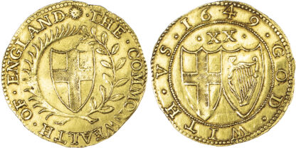 Commonwealth (1649-60) Unite of 20 shillings, 1649