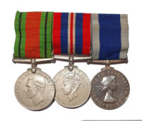 A WW2 Royal Navy Long Service Group of 3 to H.M.S. Ark Royal awarded to Chief Radio Electrician (Air), B. E. Culblaith