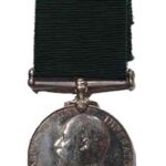 Volunteer Long Service Medal, EVIIR, awarded to Gunner S. Caulfield