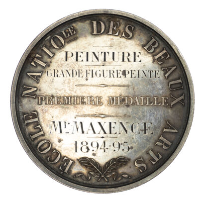 France, École Nationale des Beaux-Arts, Silver Prize Medal 1894-95 to Edgar Maxence (Symbolist Painter)