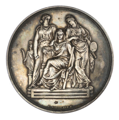 France, École Nationale des Beaux-Arts, Silver Prize Medal 1894-95 to Edgar Maxence (Symbolist Painter)