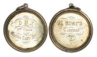 Scotland, Mr Burt's Classes, Silver Prize Medal for 2nd Class 1855 to John Stiven